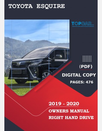 toyota esquire 2019-2020 owners manual in english